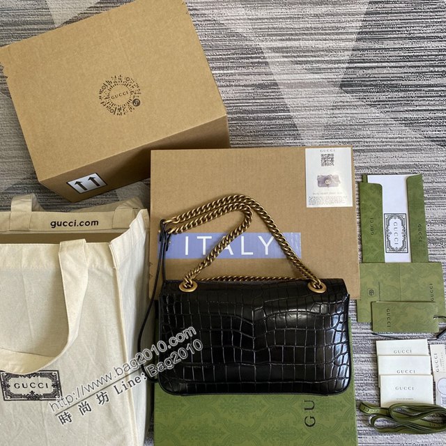 Gucci新款全皮女包 古馳Marmont系列小號鏈條肩背包 Gucci經典款斜挎女包 443497  ydg3208